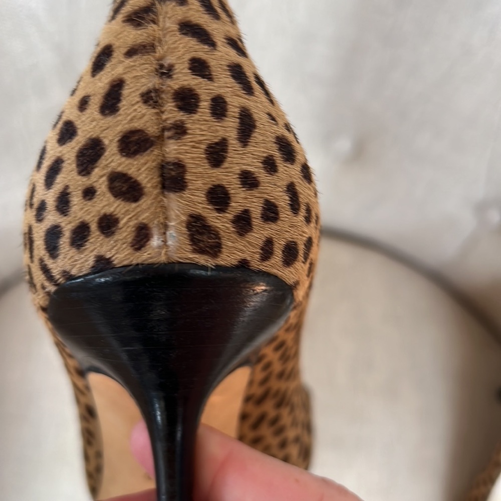Jimmy Choo Elevens in Leopard size 40.5 Animal print Cheetah pony hair heels - Picture 10 of 16